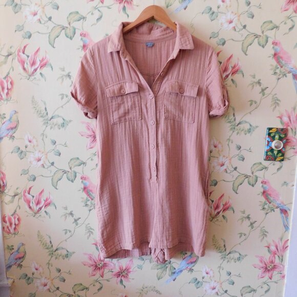 Fall Button Down Romper  🌳🍃 - Picture 3 of 10